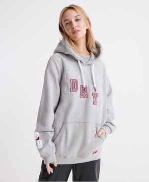 Superdry SDQB Staggler Női Kapucnis Pulóver Szürke | UZWHD4218